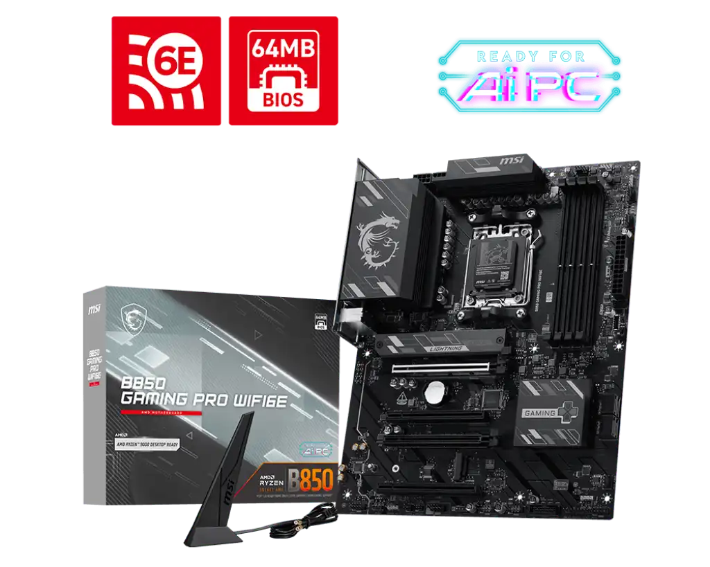 MSI B850 GAMING PRO WIFI6E Motherboard 1