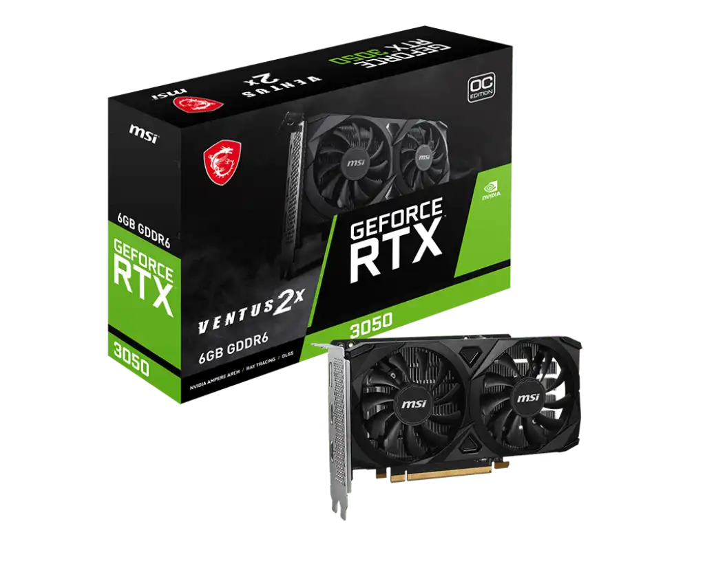 MSI GeForce RTX 3050 VENTUS 2X E 6G OC Graphics Card