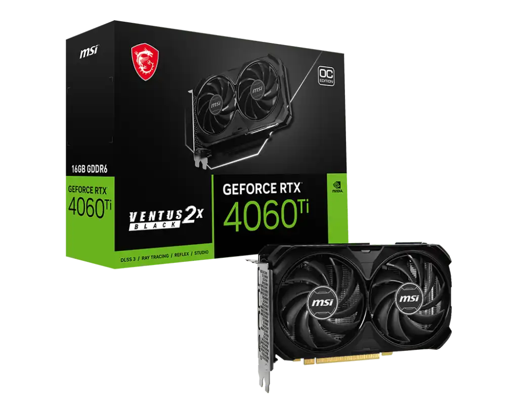 MSI GeForce RTX 4060 Ti Ventus 2X Black 16G OC Graphics Card 1