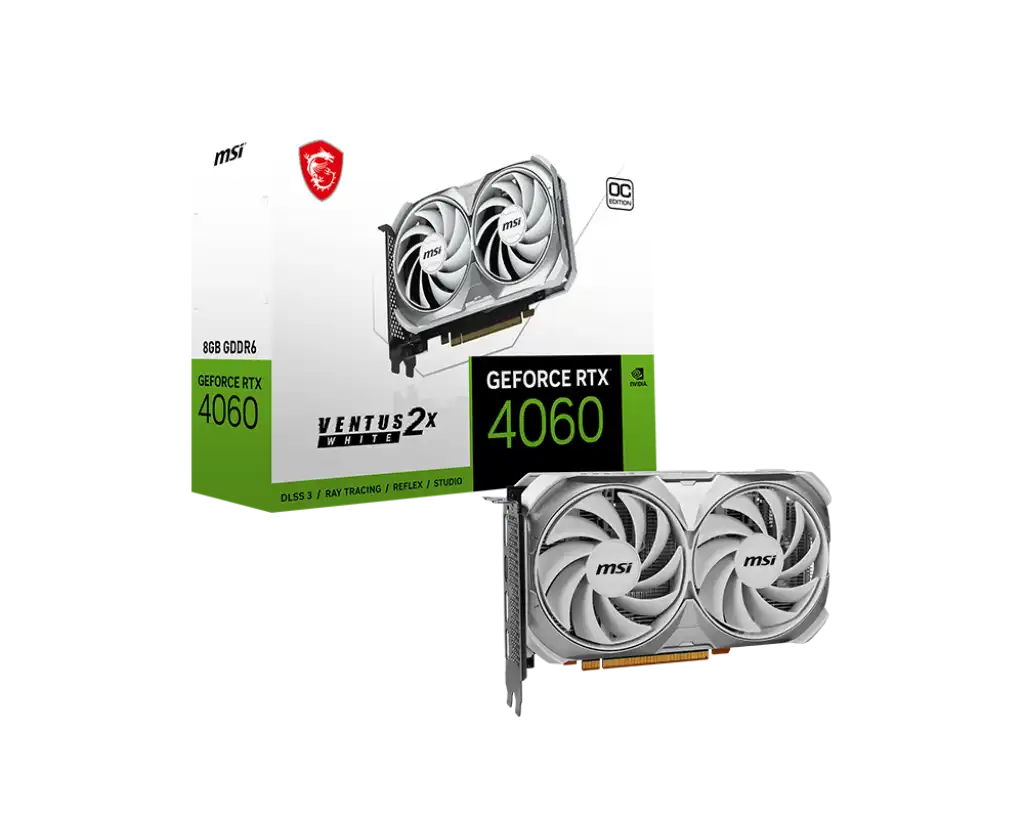 MSI GeForce RTX 4060 VENTUS 2X WHITE 8G OC Graphics Card