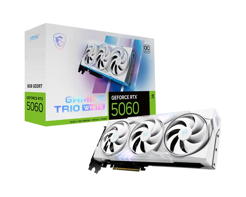 MSI GeForce RTX 5060 8G GAMING TRIO OC WHITE Graphics Card 1