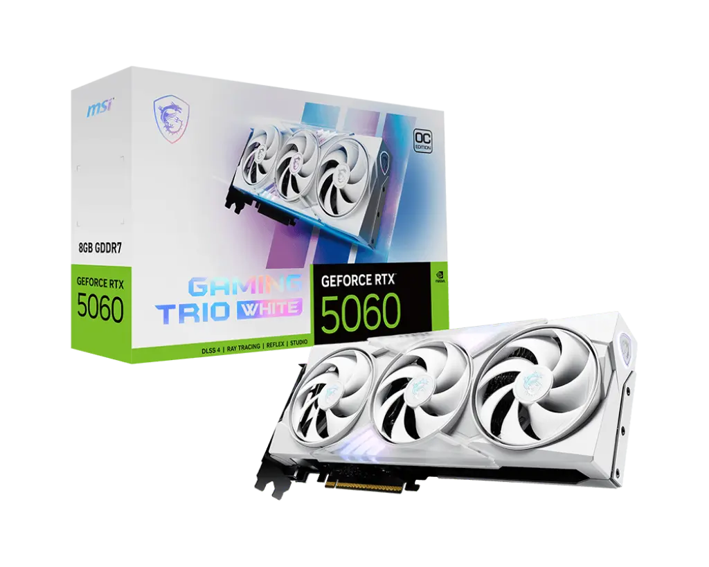 MSI GeForce RTX 5060 8G GAMING TRIO OC WHITE Graphics Card