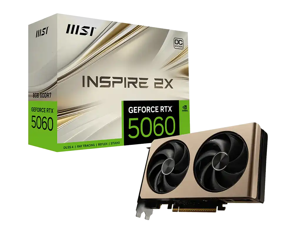 MSI GeForce RTX 5060 8G INSPIRE 2X OC Graphics Card 1