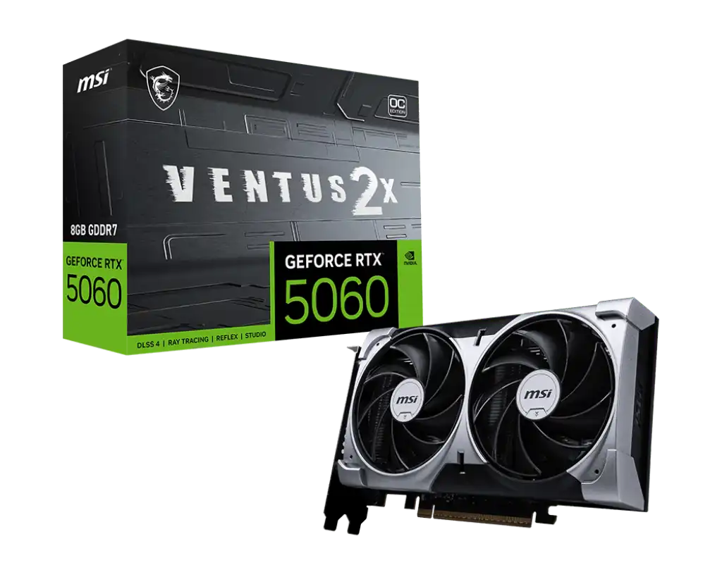 MSI GeForce RTX 5060 8G VENTUS 2X OC Graphics Card