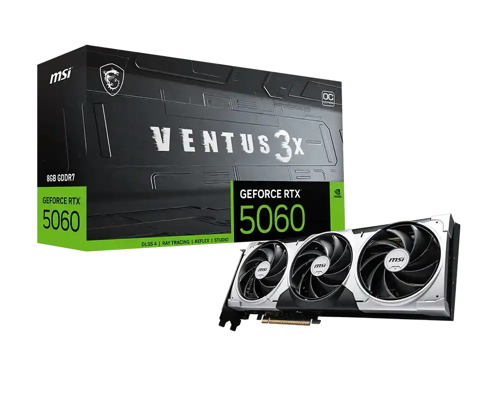 MSI GeForce RTX 5060 8G VENTUS 3X OC Graphics Card