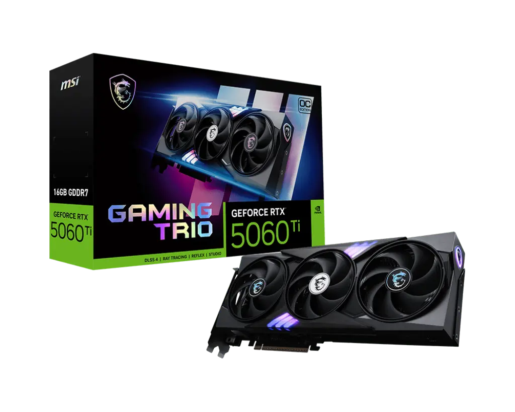 MSI GeForce RTX 5060 Ti 16G GAMING TRIO OC Graphics Card