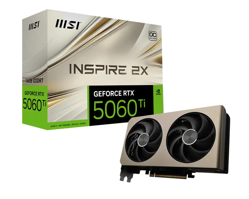 MSI GeForce RTX 5060 Ti 16G INSPIRE 2X OC Graphics Card 1