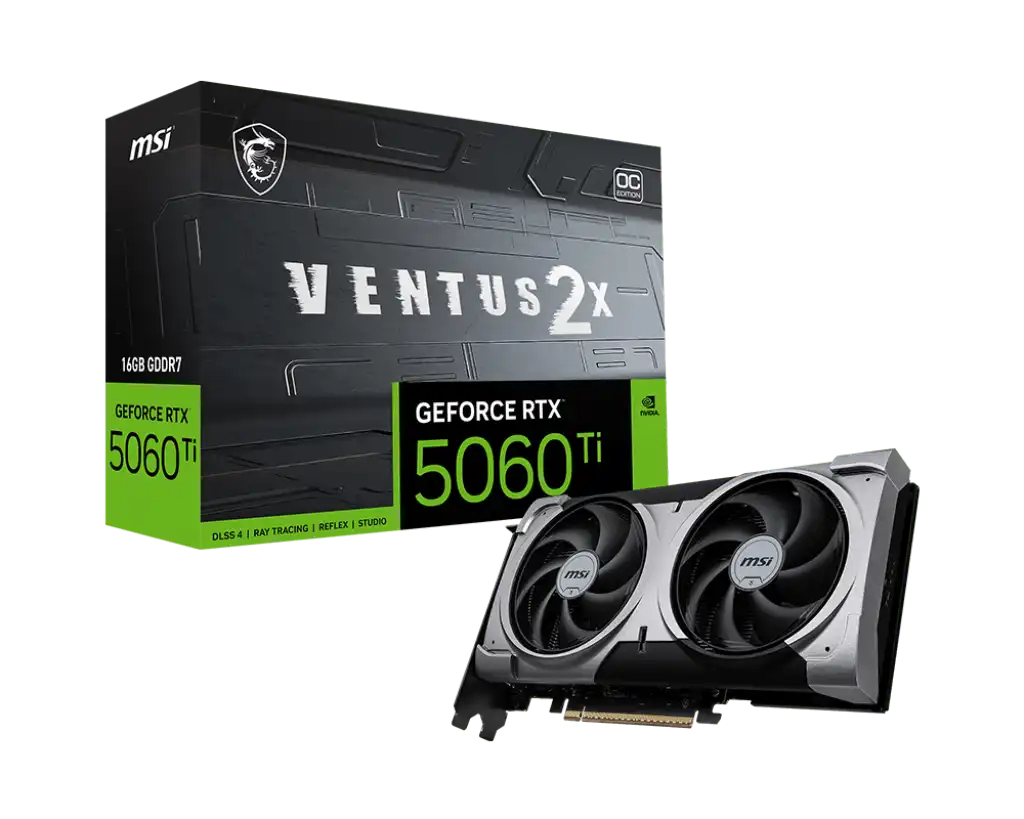 MSI GeForce RTX 5060 Ti 16G VENTUS 2X OC PLUS Graphics Card