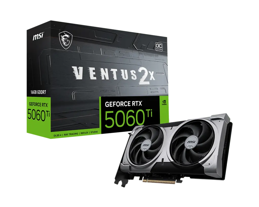 MSI GeForce RTX 5060 Ti 16G VENTUS 2X PLUS Graphics Card