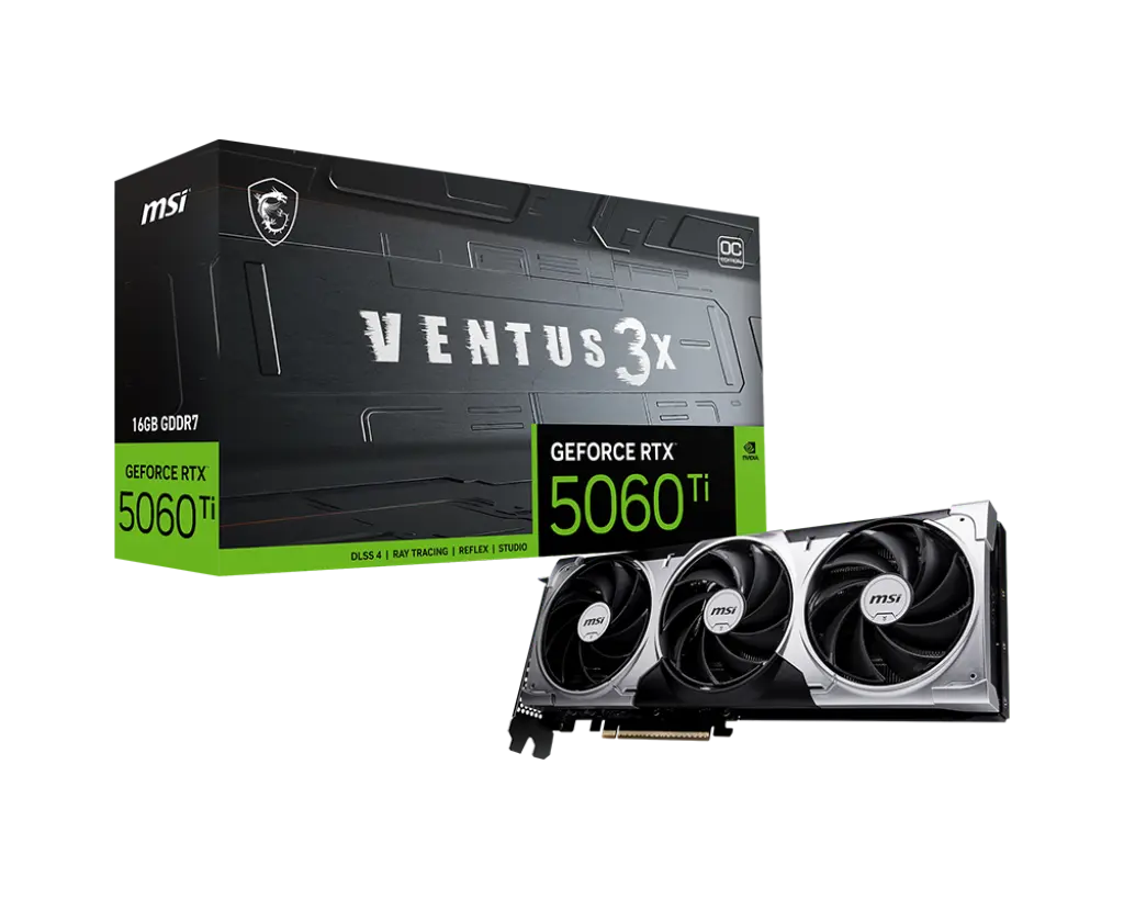 MSI GeForce RTX 5060 Ti 16G Ventus 3X OC Graphics Card