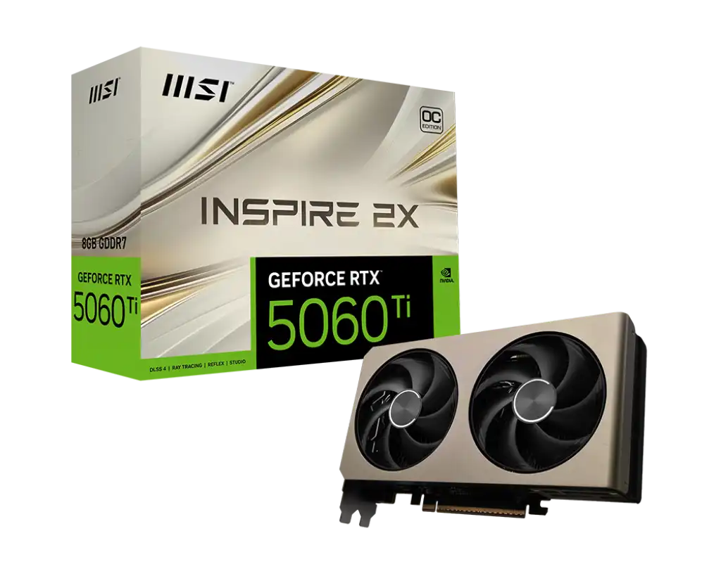 MSI GeForce RTX 5060 Ti 8G INSPIRE 2X OC Graphics Card
