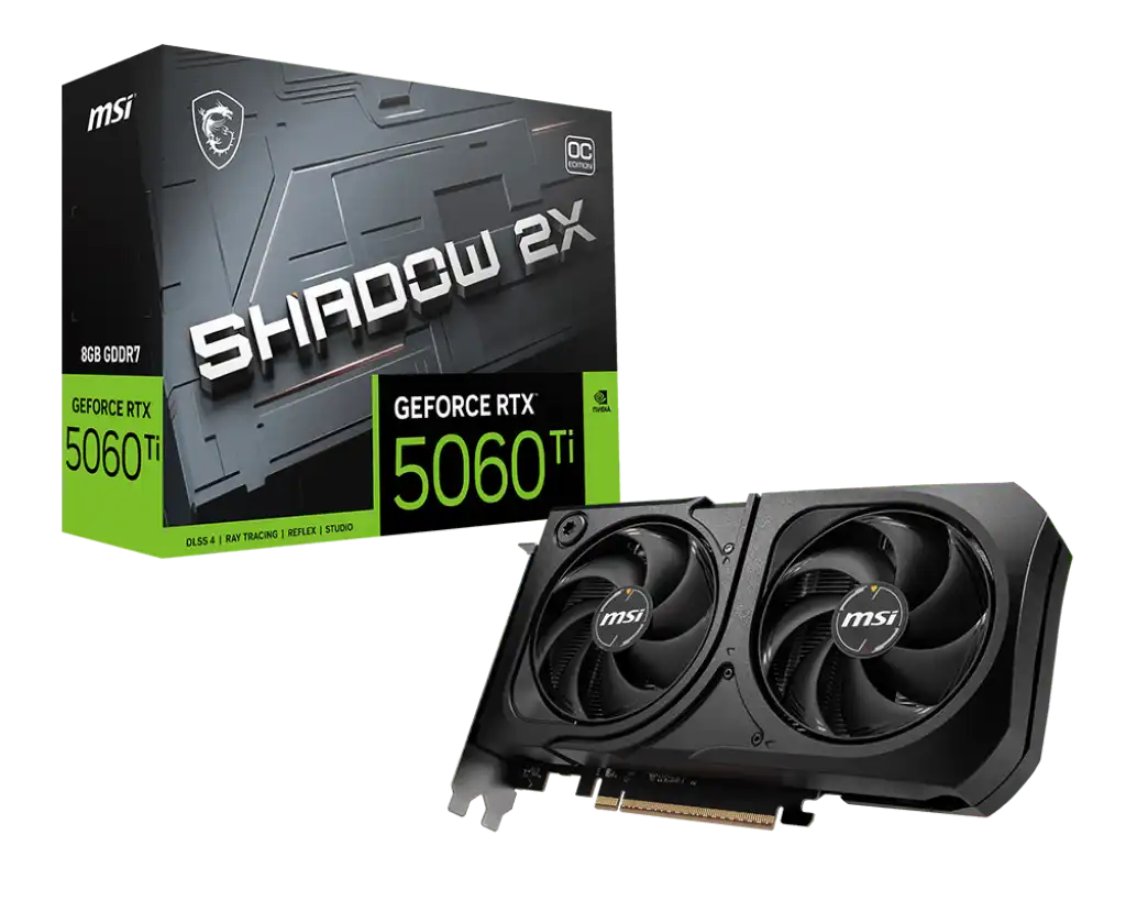 MSI GeForce RTX 5060 Ti 8G SHADOW 2X OC PLUS Graphics Card 1