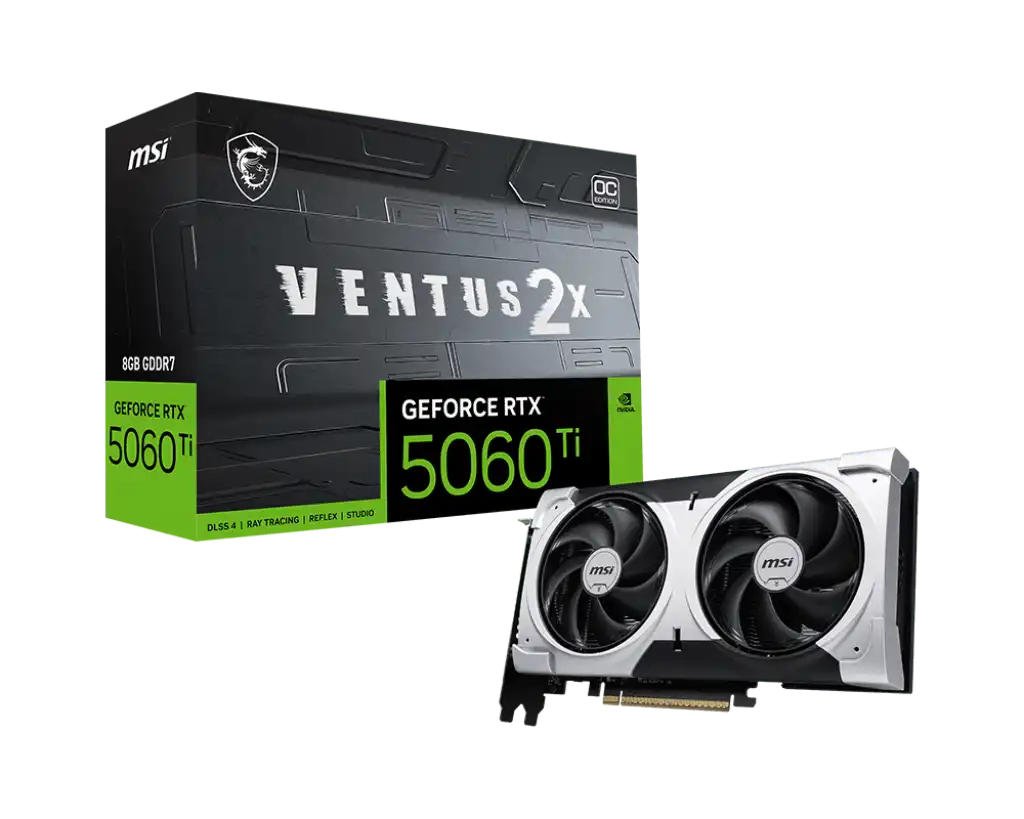 MSI GeForce RTX 5060 Ti 8G VENTUS 2X OC PLUS Graphics Card 1
