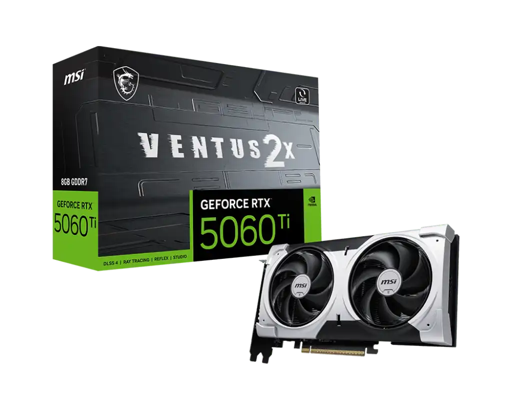 MSI GeForce RTX 5060 Ti 8G VENTUS 2X PLUS Graphics Card 1