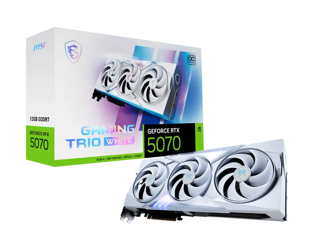 MSI GeForce RTX 5070 12G GAMING TRIO OC WHITE Graphics Card