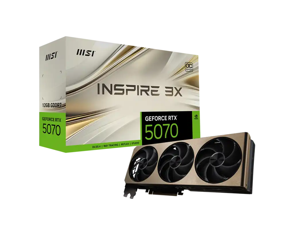 MSI GeForce RTX 5070 12G INSPIRE 3X OC Graphics Card