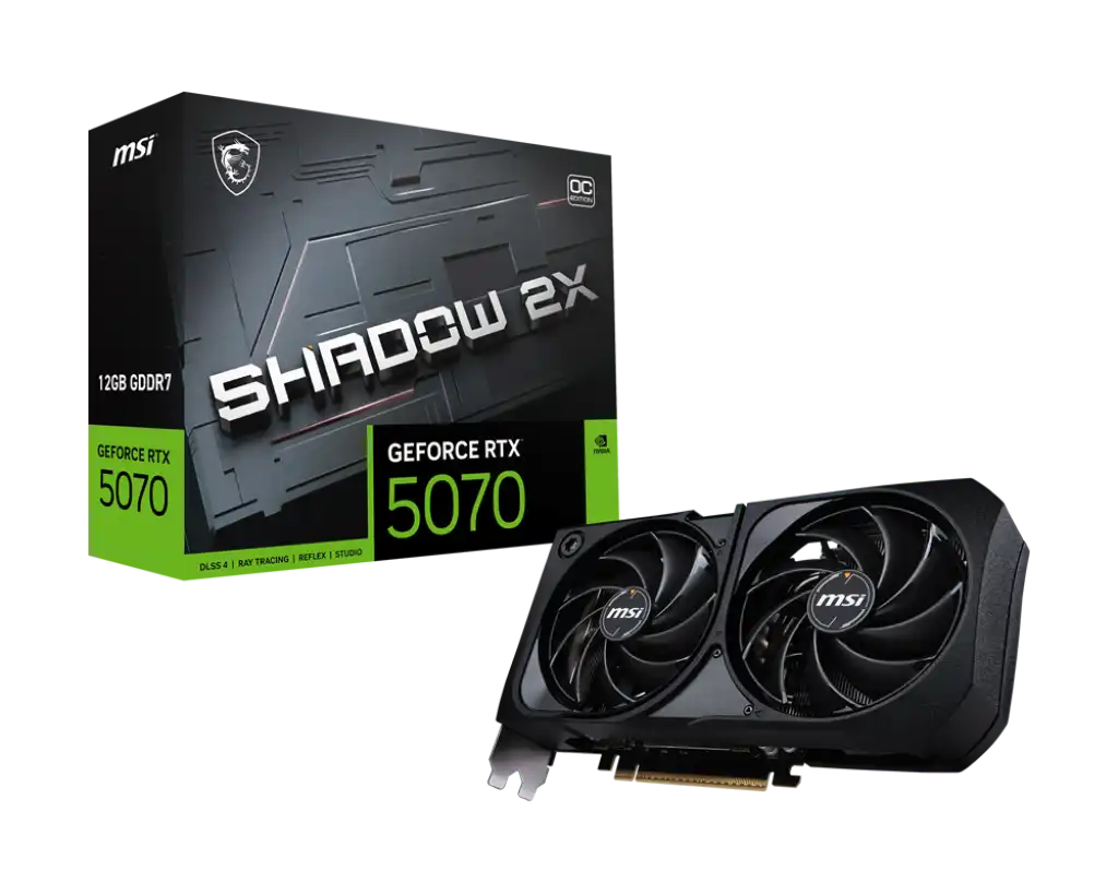 MSI GeForce RTX 5070 12G SHADOW 2X OC Graphics Card