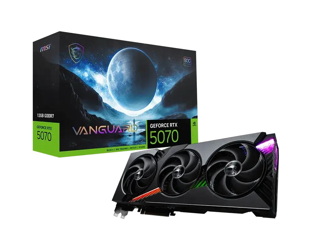 MSI GeForce RTX 5070 12G VANGUARD SOC Graphics Card