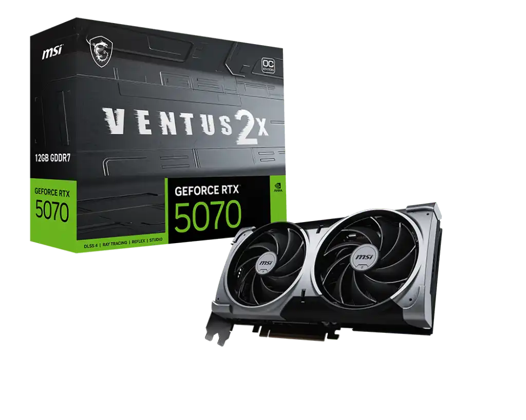 MSI GeForce RTX 5070 12G VENTUS 2X OC Graphics Card
