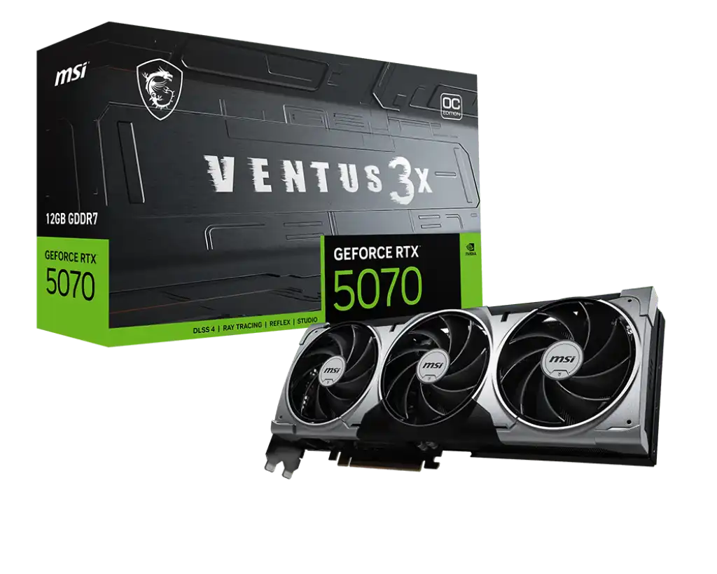 MSI GeForce RTX 5070 12G VENTUS 3X OC Graphics Card
