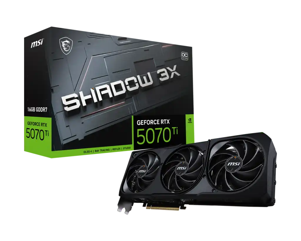 MSI GeForce RTX 5070 Ti 16G SHADOW 3X OC Graphics Card