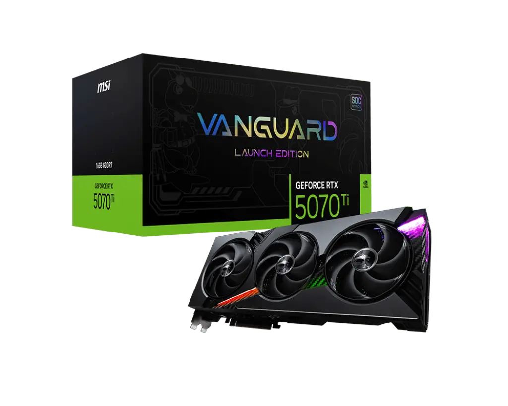 MSI GeForce RTX 5070 Ti 16G VANGUARD SOC LAUNCH EDITION Graphics Card