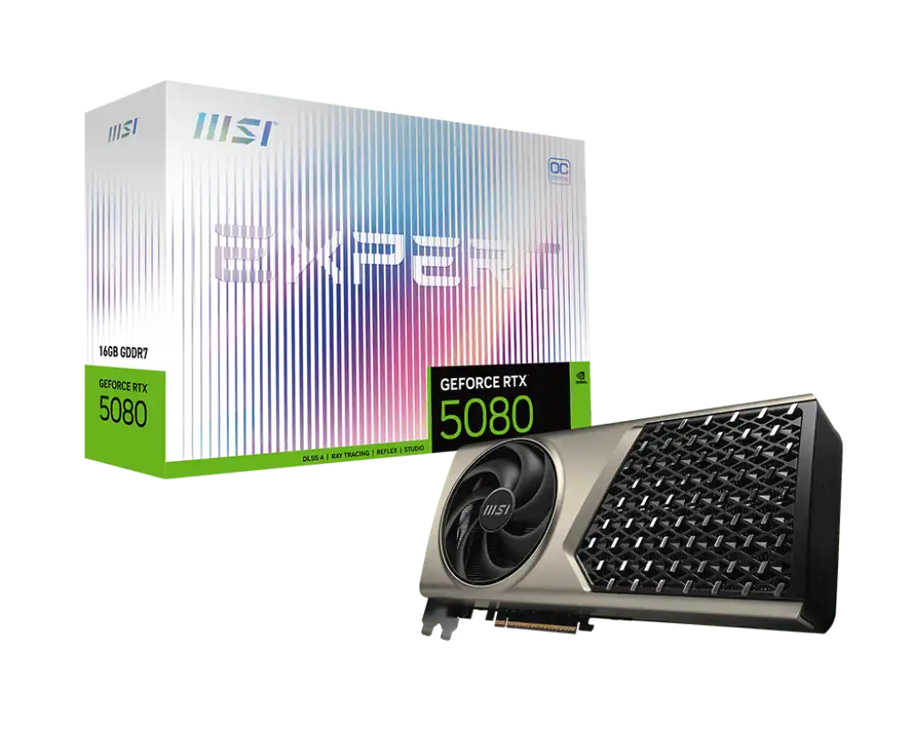 MSI GeForce RTX 5080 16G EXPERT OC Graphics Card