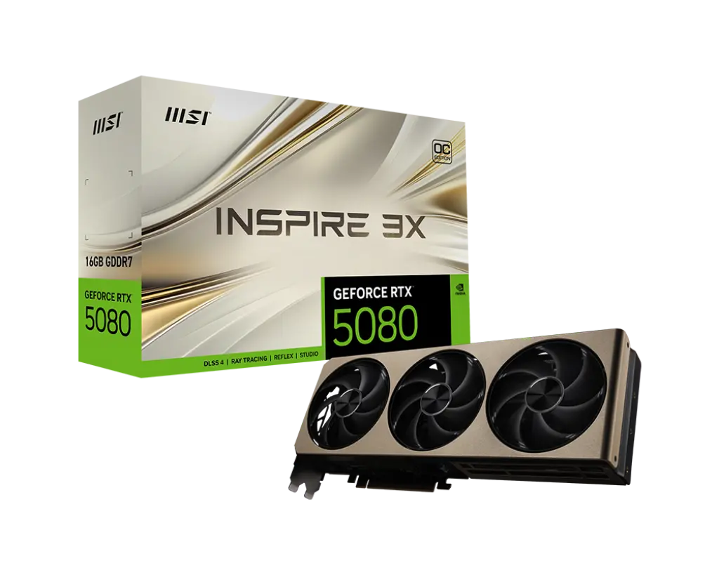 MSI GeForce RTX 5080 16G INSPIRE 3X OC Graphics Card