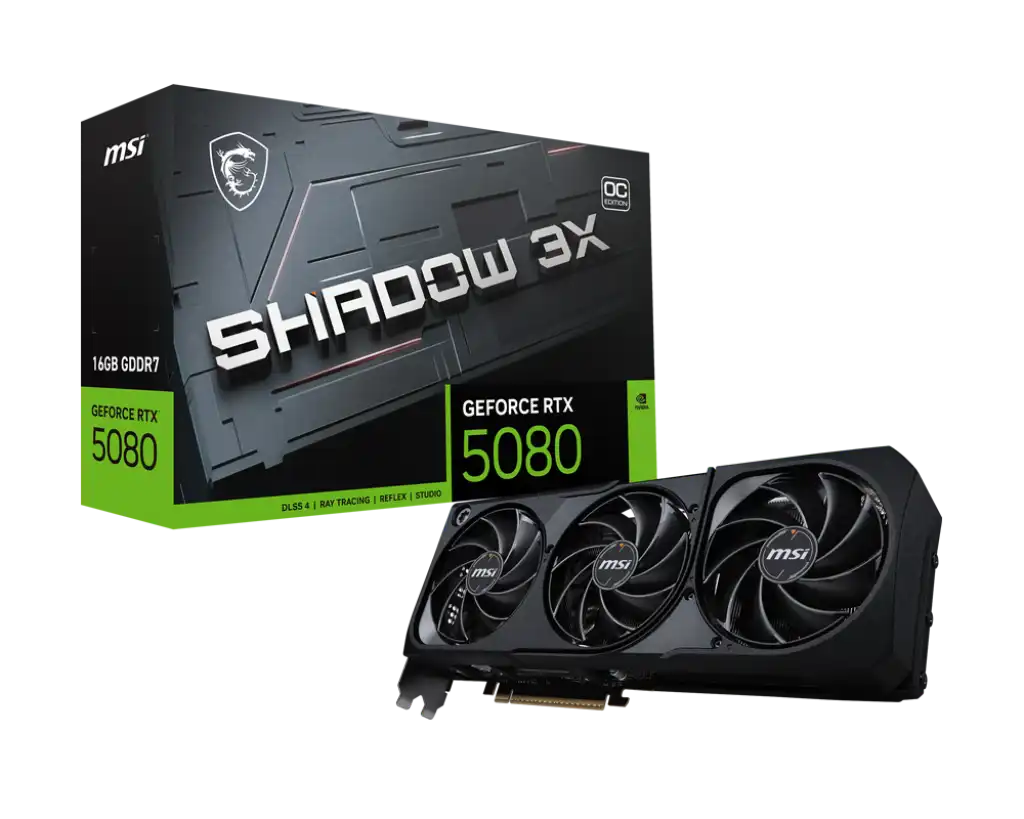MSI GeForce RTX 5080 16G SHADOW 3X OC Graphics Card
