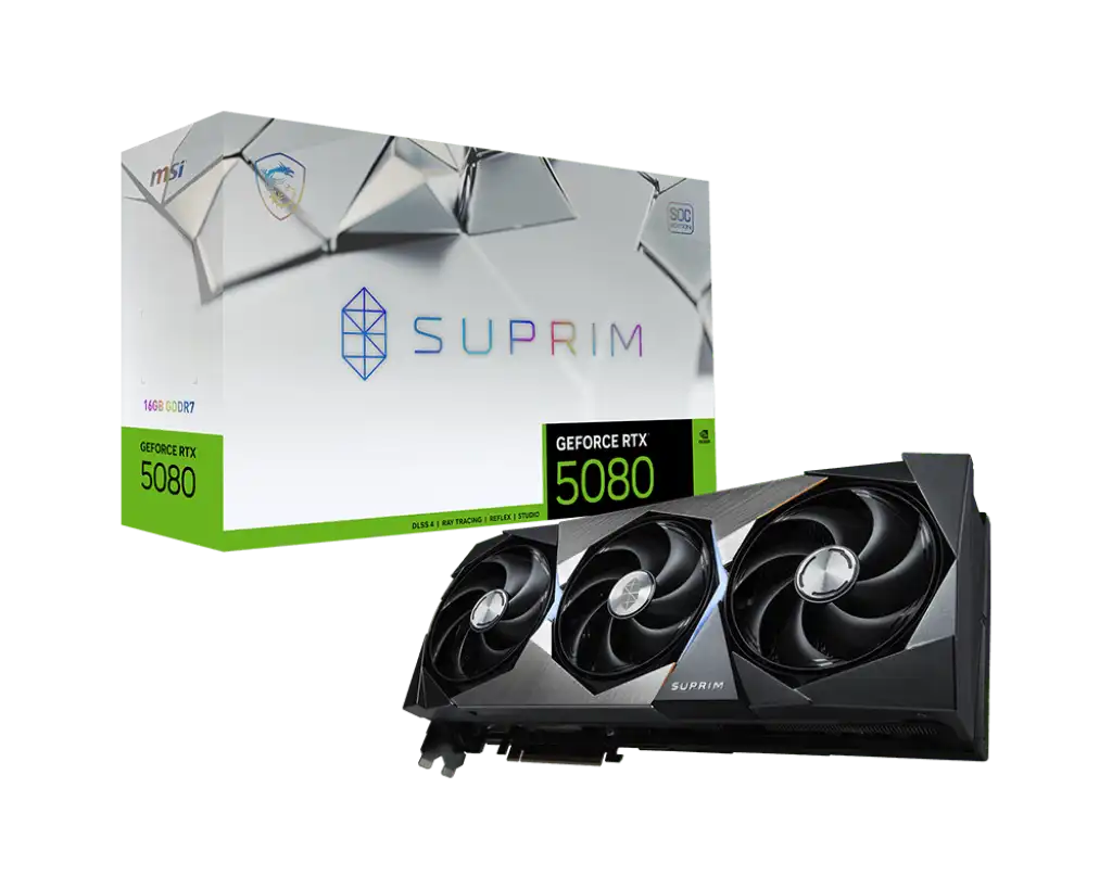MSI GeForce RTX 5080 16G SUPRIM SOC Graphics Card
