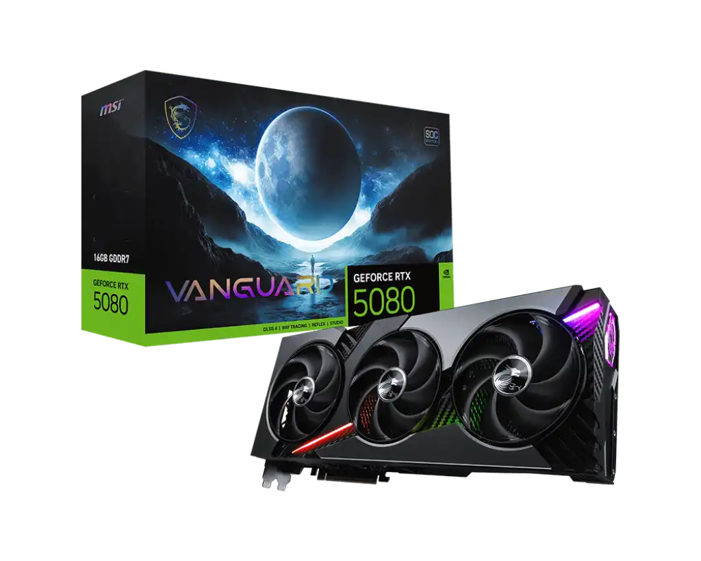 MSI GeForce RTX 5080 16G VANGUARD SOC Graphics Card
