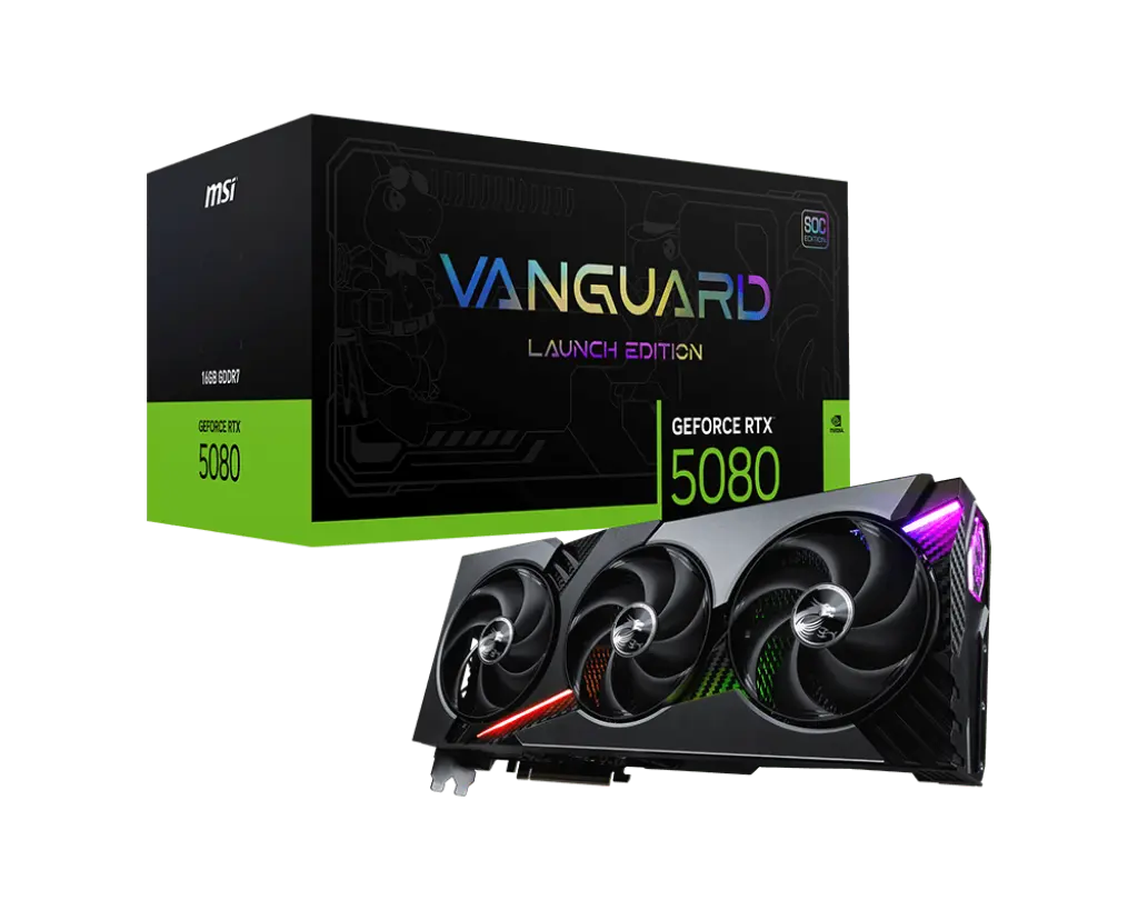MSI GeForce RTX 5080 16G VANGUARD SOC LAUNCH EDITION Graphics Card