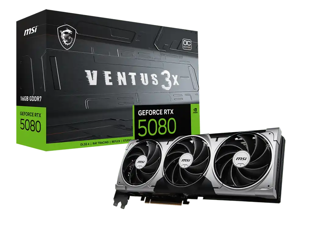 MSI GeForce RTX 5080 16G VENTUS 3X OC Graphics Card 1
