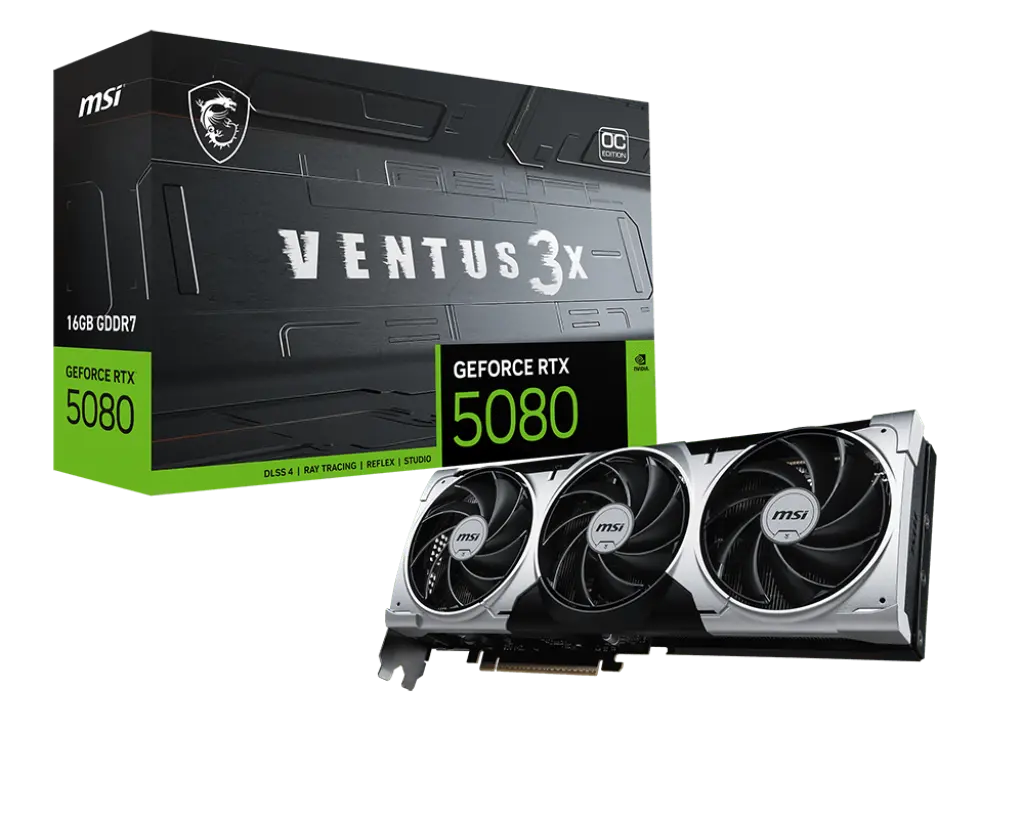MSI GeForce RTX 5080 16G VENTUS 3X OC PLUS Graphics Card