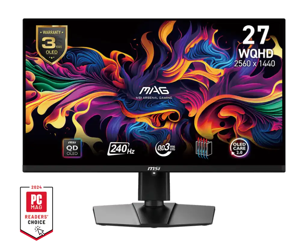 MSI MAG 271QPX QD-OLED E2 27" 2K OLED 240Hz Monitor