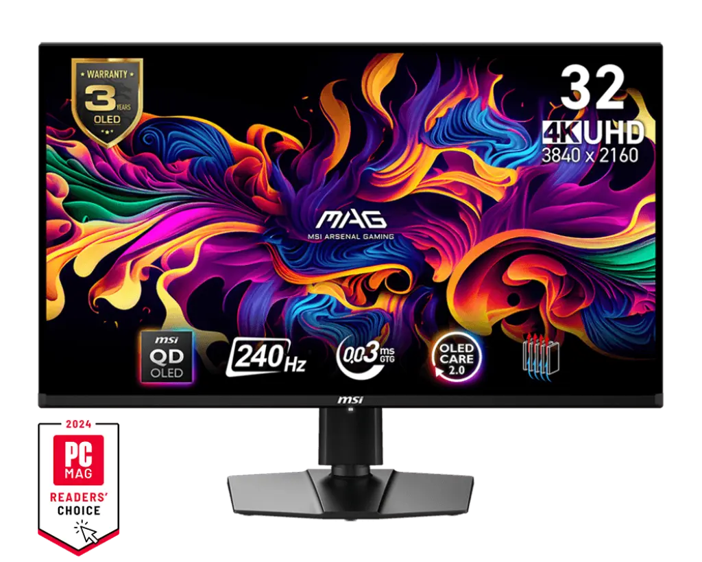 MSI MAG 321UPX QD-OLED 32" 4K QD-OLED 240Hz Monitor