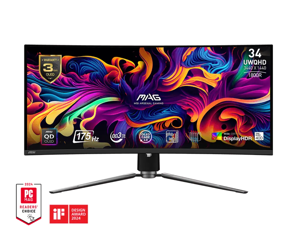 MSI MAG 341CQP QD-OLED 34" 2K OLED 175Hz Monitor