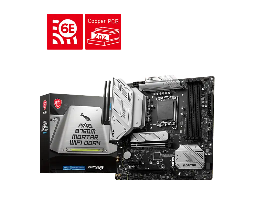 MSI MAG B760M MORTAR WIFI DDR4 Motherboard