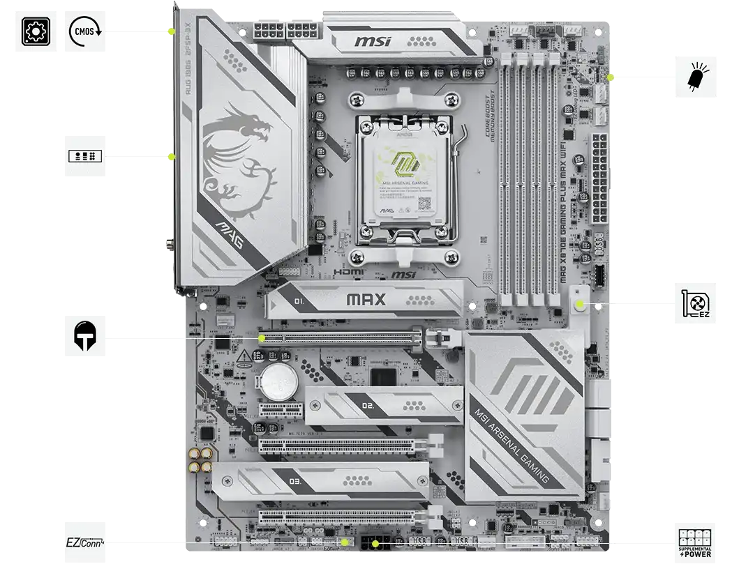 MSI MAG X870E GAMING PLUS MAX WIFI Motherboard 5