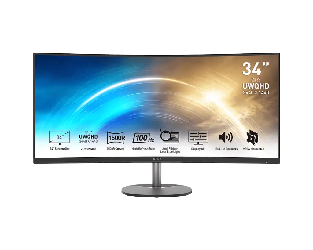 MSI PRO MP341CQ 34" UWQHD VA 100Hz Monitor 1
