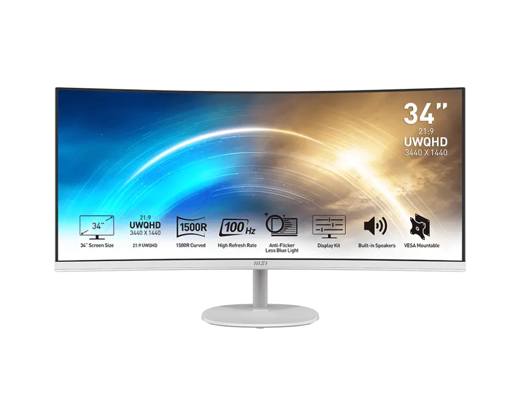 MSI PRO MP341CQW 34" UWQHD VA 100Hz Monitor