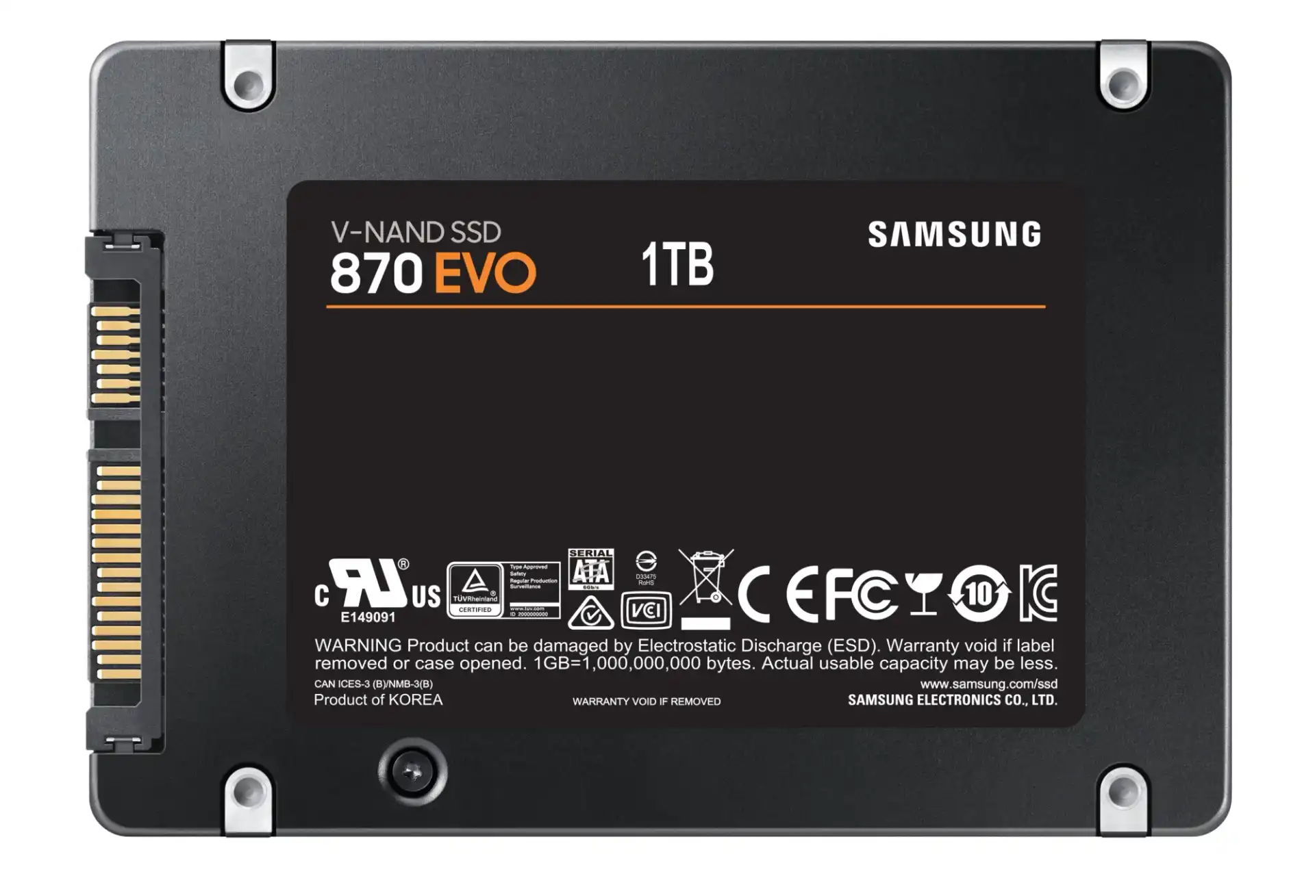 Samsung 870 EVO 1TB SATA 2.5 SSD 5