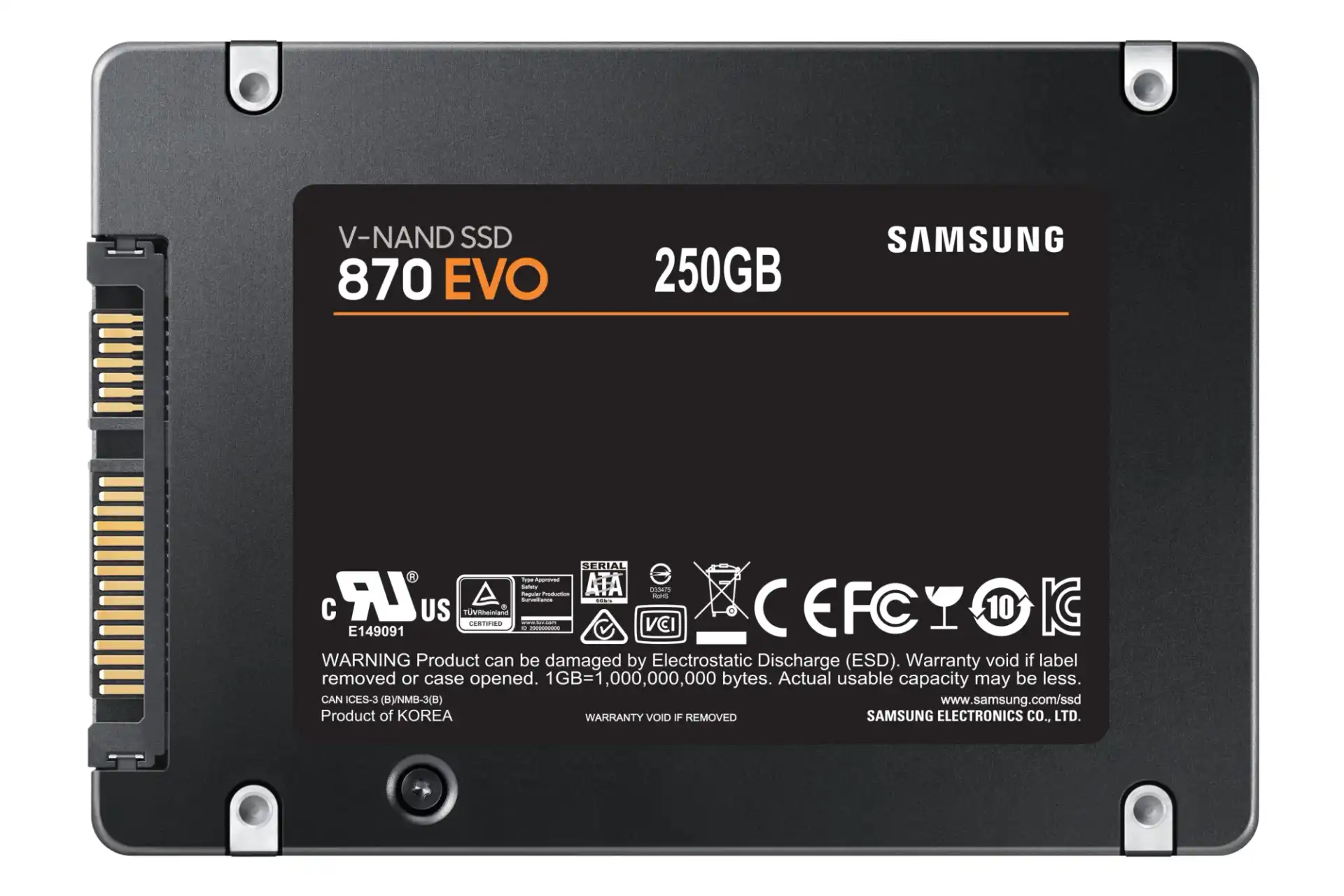 Samsung 870 EVO 250GB SATA 2.5 SSD 5