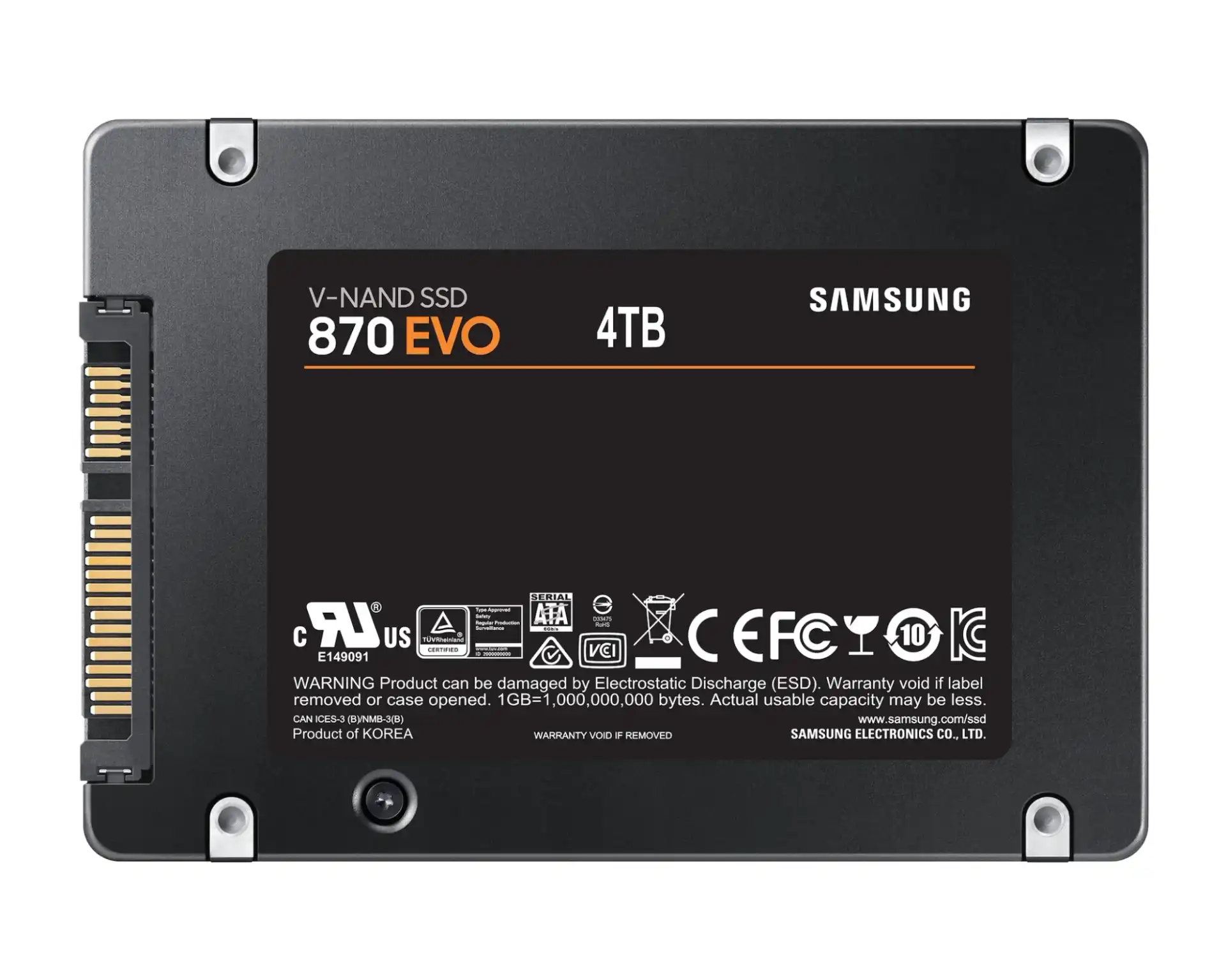 Samsung 870 EVO 4TB SATA 2.5 SSD 6