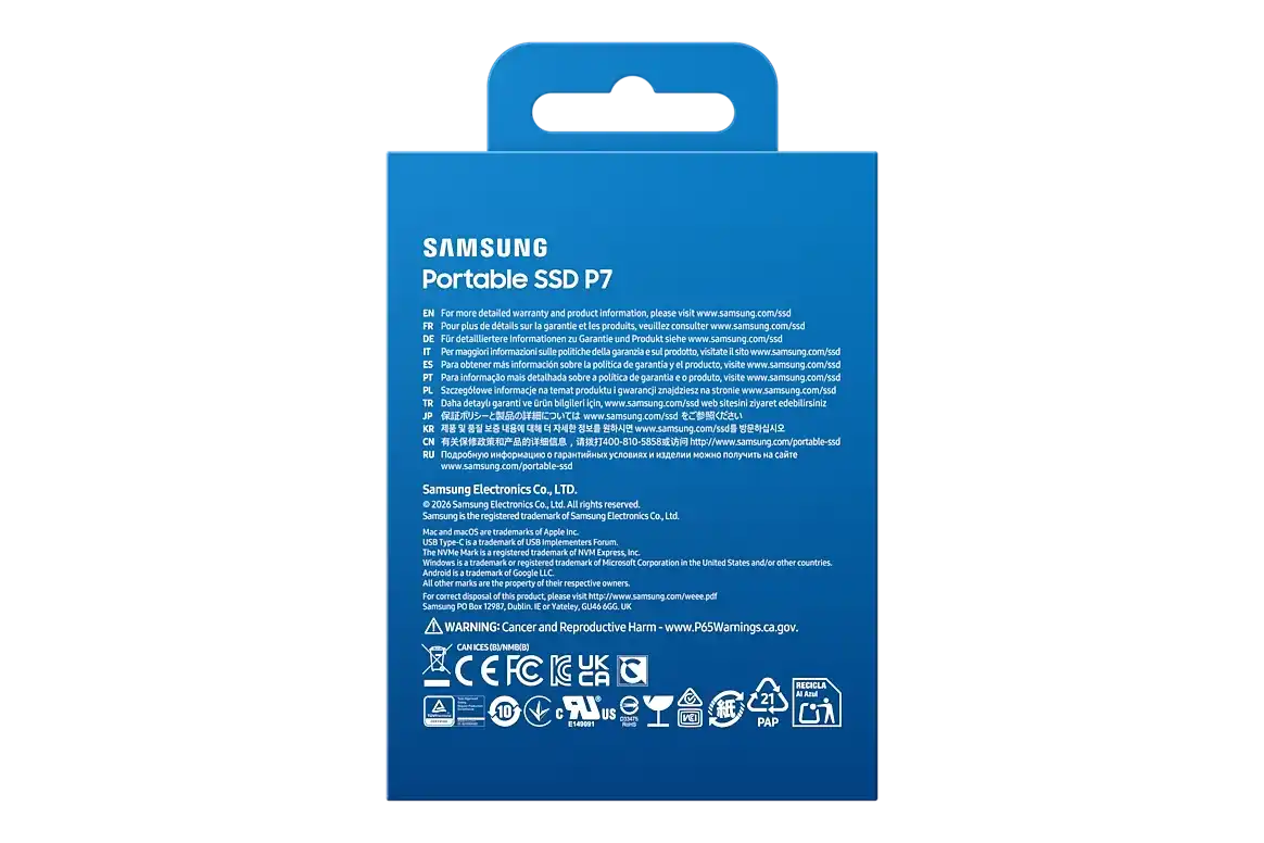Samsung P7 2TB External SSD - Black 9