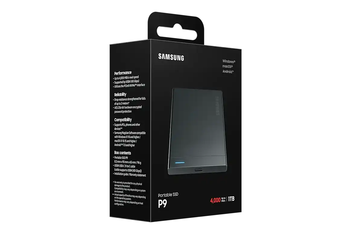 Samsung P9 1TB External SSD - Gray 10