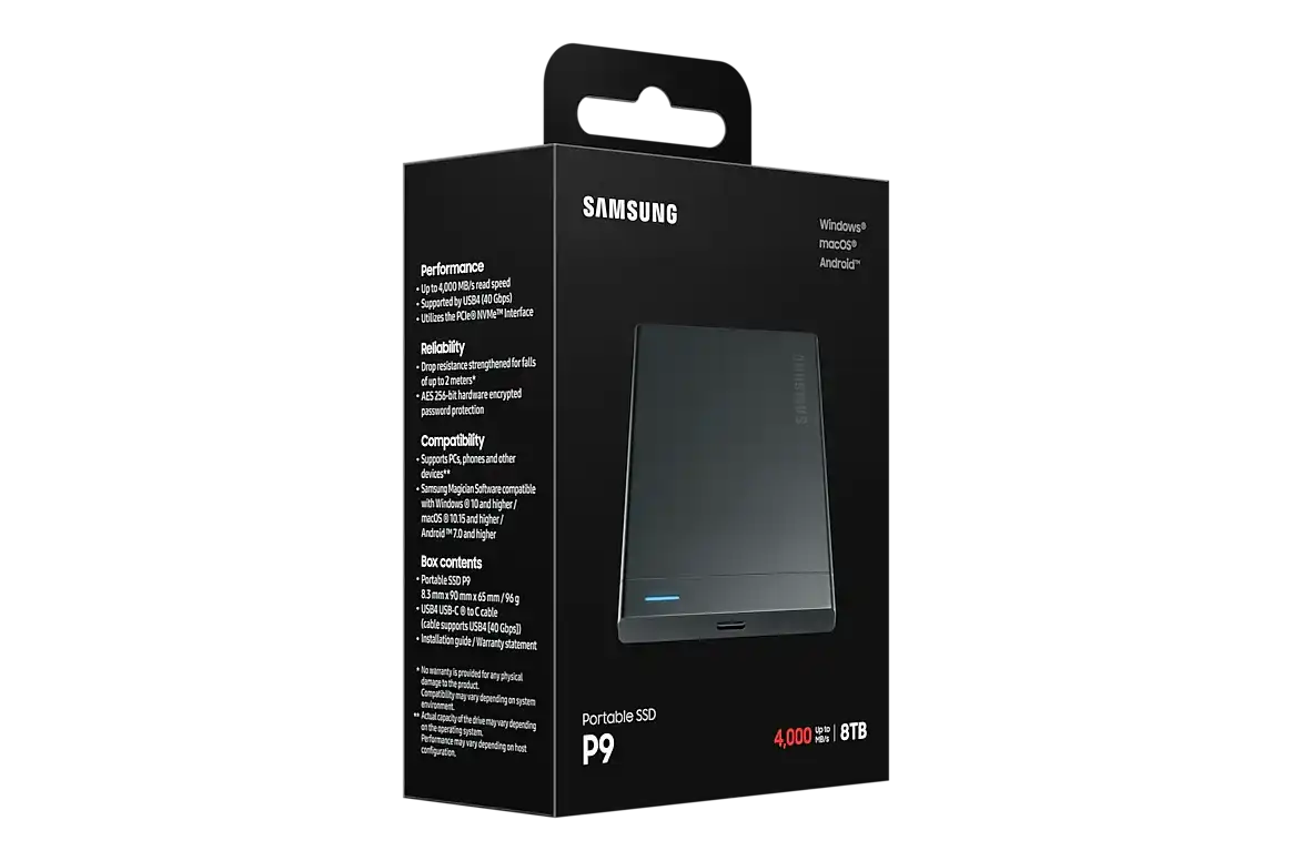 Samsung P9 8TB External SSD - Gray 10