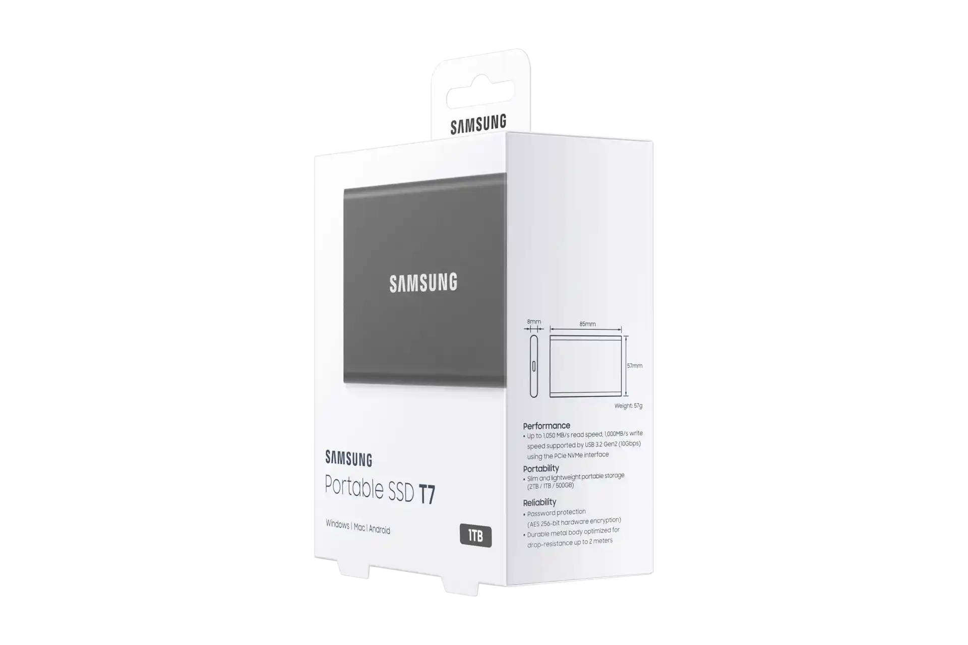 Samsung T7 1TB External SSD - Gray 11