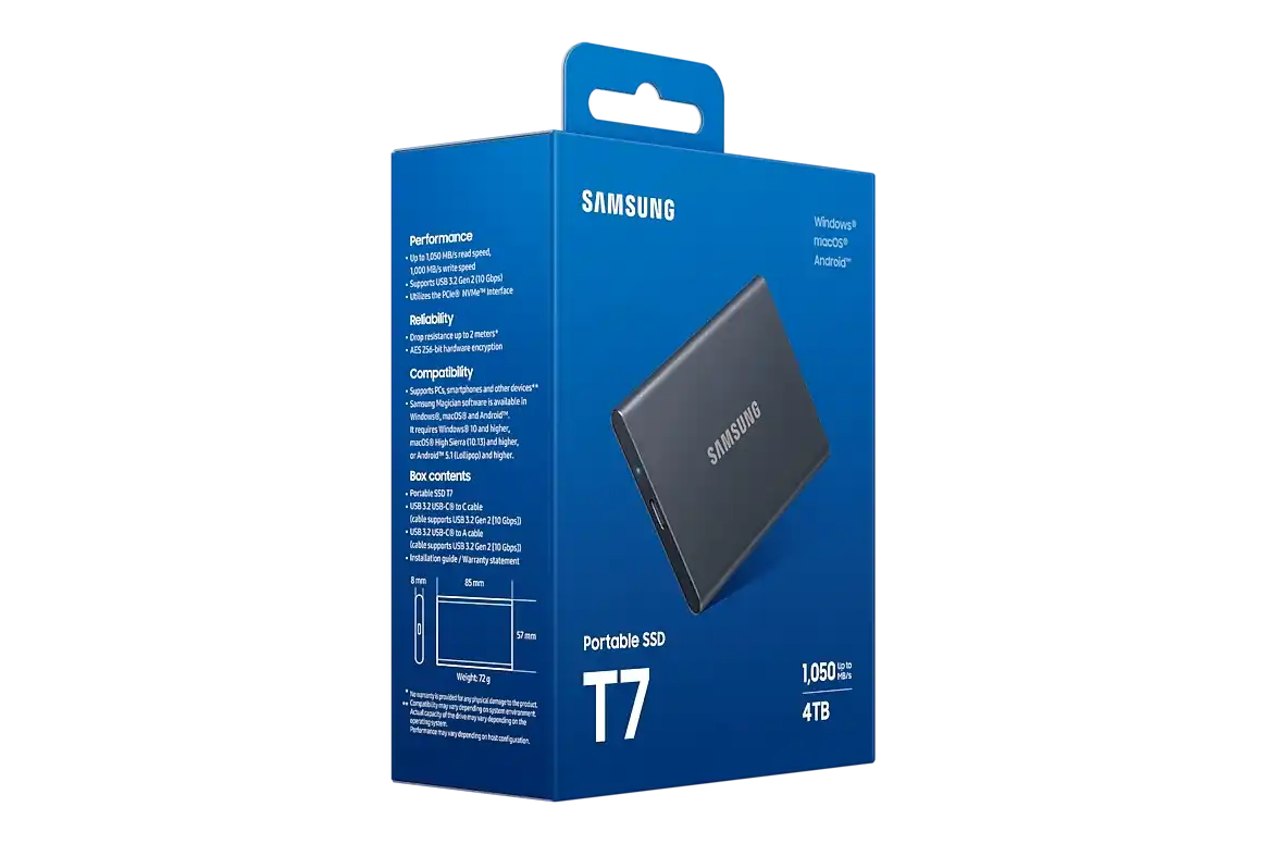 Samsung T7 4TB External SSD - Gray 10