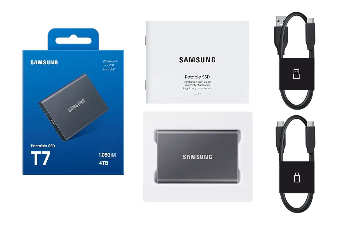 Samsung T7 4TB External SSD - Gray 12